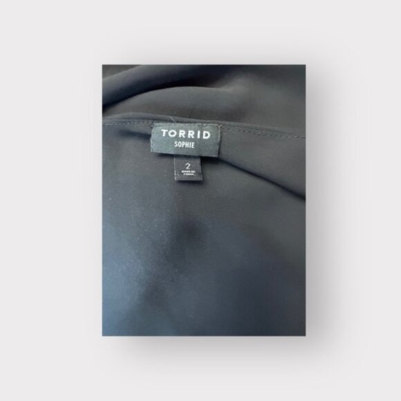 Women’s Torrid 2 Black Sophie Chiffon Double Layer Cami 2X 2XL XXL 18 20 - Picture 3 of 13